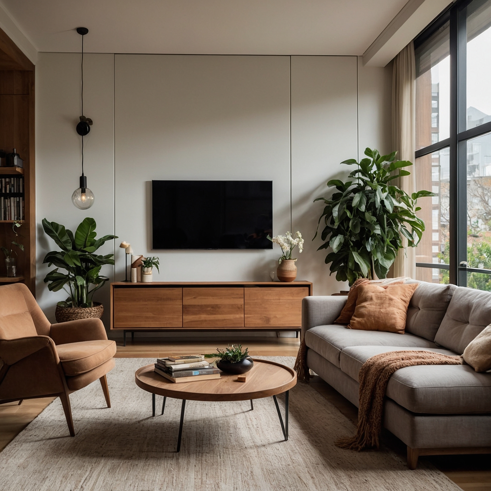 Drohnenaufnahme Berlin Brandenburg – stilvolles Wohnzimmer mit rustikalen Akzenten